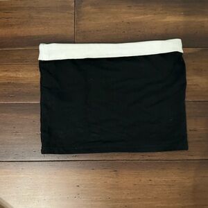 Edikted Black and White Contrast Tube Top